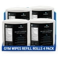 thumbnail image 1 of Wipex Fitness Equipment All-Purpose Cleaning Wipes BZK Antibacterial Refill Rolls 800ct, 4pk, 1 of 11