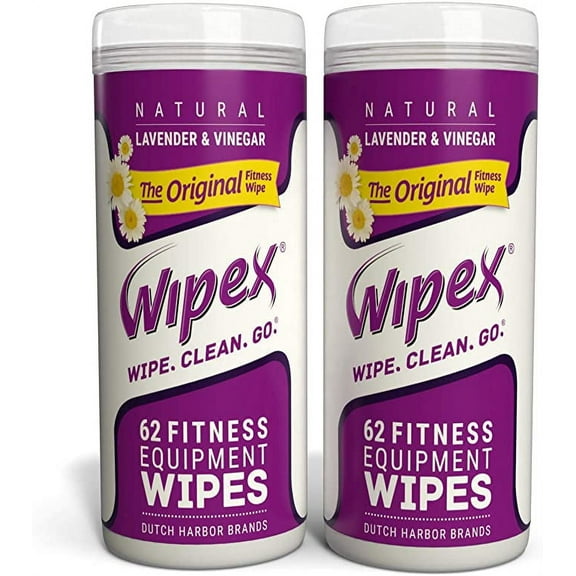Wipex Fitness Equipment Wipes Canister Origianl Lavender 62ct, 2pk