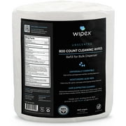 Wipex Gym & Fitness Cleaning Wipes with BZK, 800 ct Refill Roll for Dispensers, 1 Refill Roll
