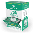 thumbnail image 1 of Wipex 70% Isopropyl Alcohol (IPA) All Purpose Cleaning Wipes, Individually Wrapped Surface Wipes in Dispenser Box, 100 Count, 1 of 13