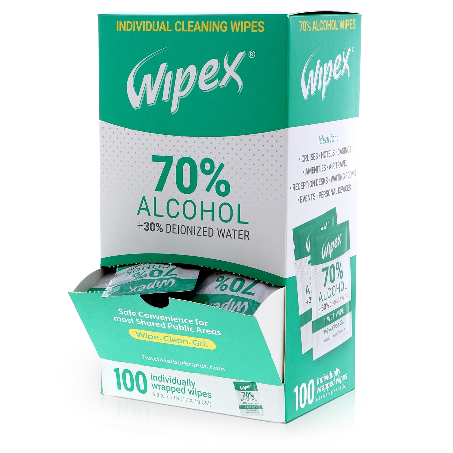 Wipex Isopropyl Alcohol Individually Wrap Single Sachet Wipes in