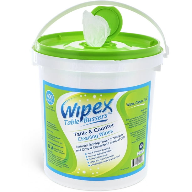 Wipex Table Bussers Natural Surface Cleaning Wipes, Restaurants, Homes ...