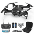 thumbnail image 1 of Wipkviey T26 Foldable Drone with 1080P HD Camera for Kids/Adults/Beginners | FPV RC Quadcopter Toys Gifts with 26-30 Mins Flight (2 Modular Batteries) with Carrying Case, Black, 1 of 1