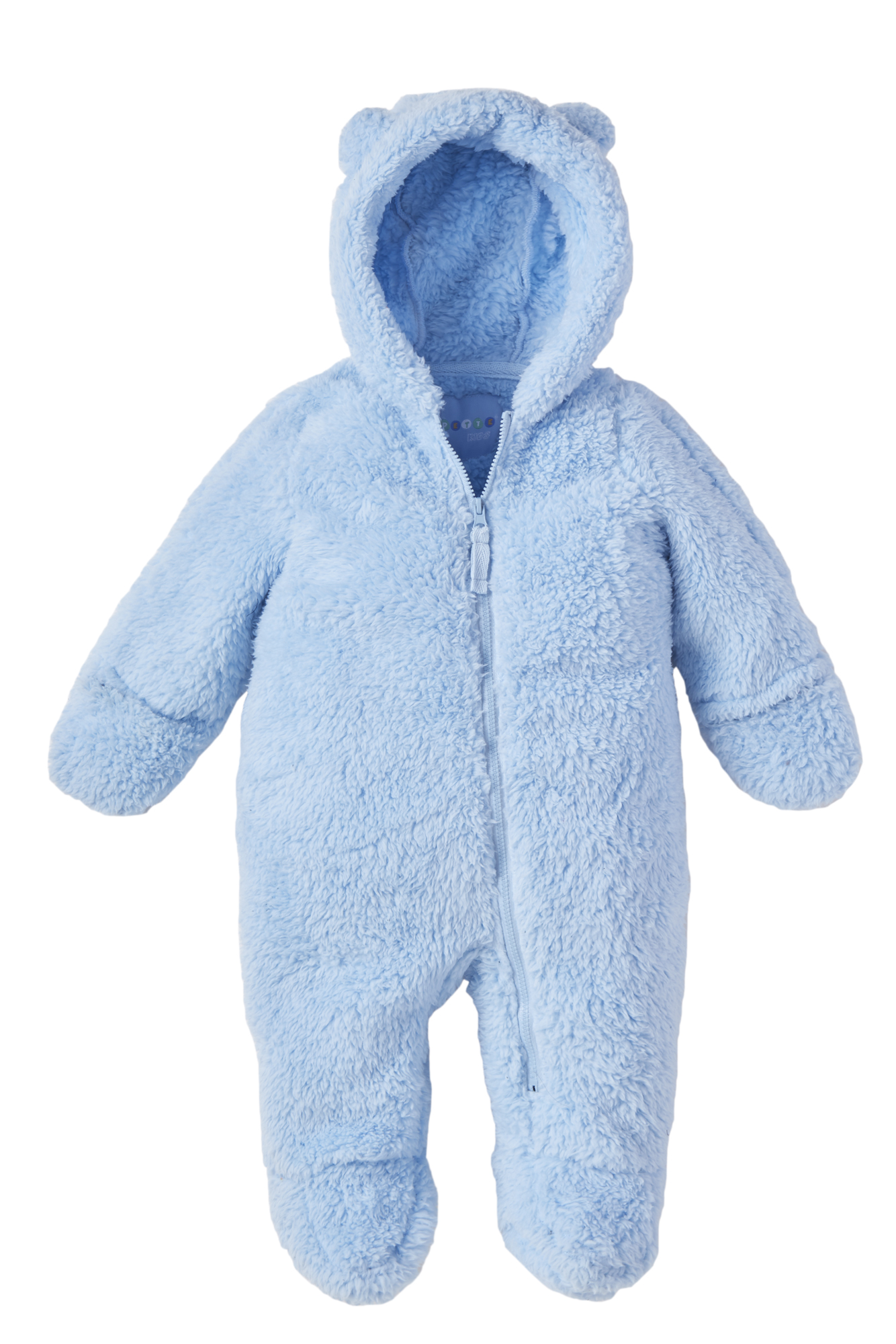 Wippette Baby Boy Sherpa Hooded Pram Snowsuit, Size 09M