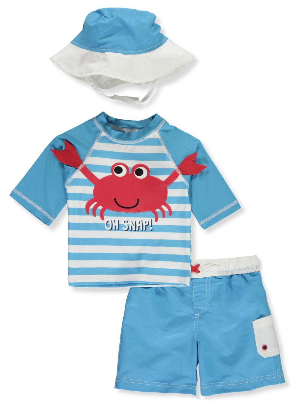 Wippette Baby Boys' 2Piece Swim Set with Hat blue, 12 months