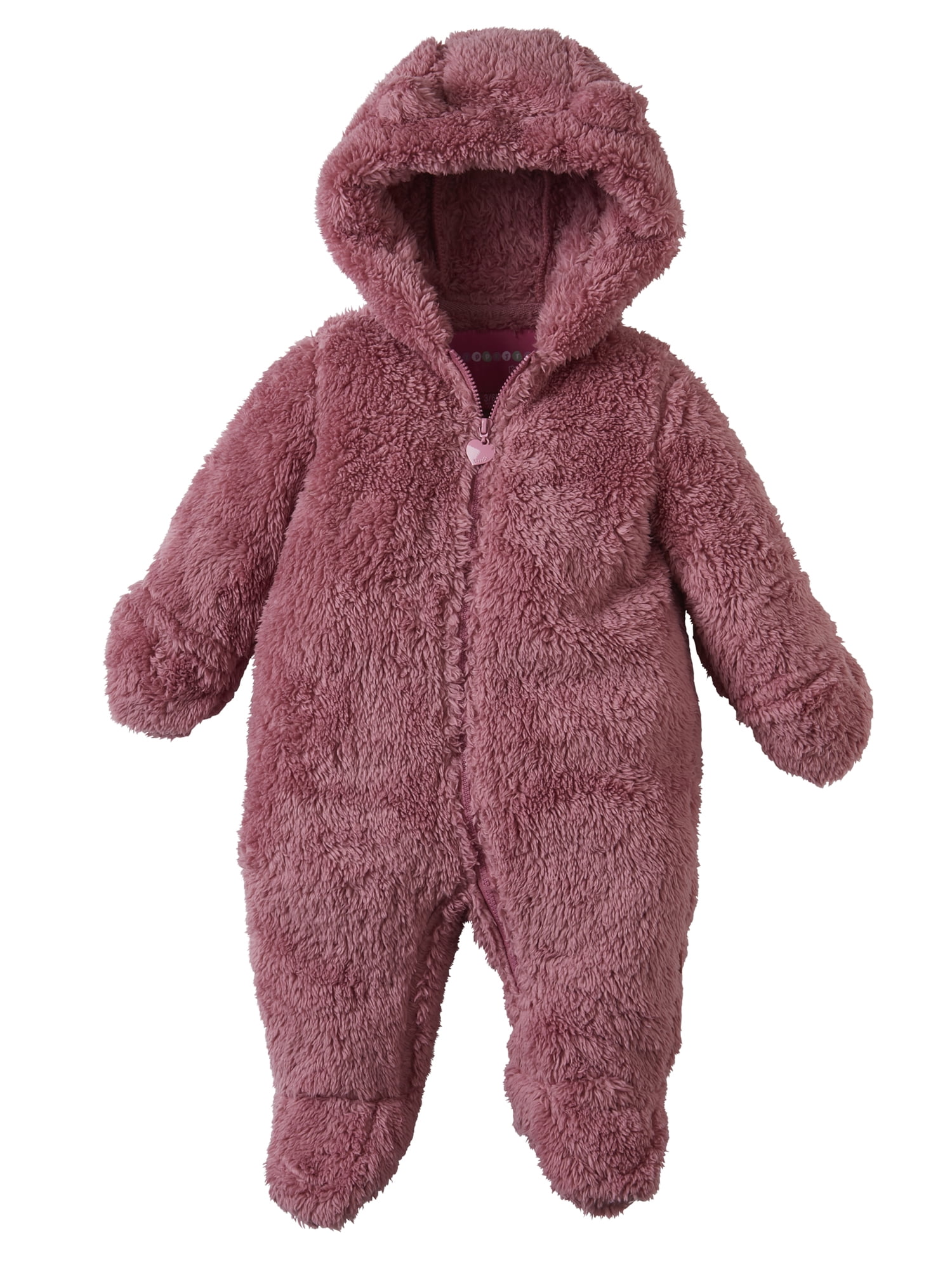 Wippette Baby Girl Sherpa Hooded Pram Snowsuit
