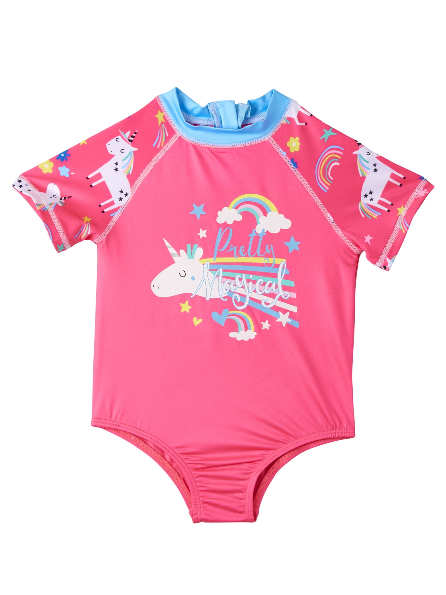 Minnie Mouse Baby Girl One Piece Rashguard Swimsuit Walmart