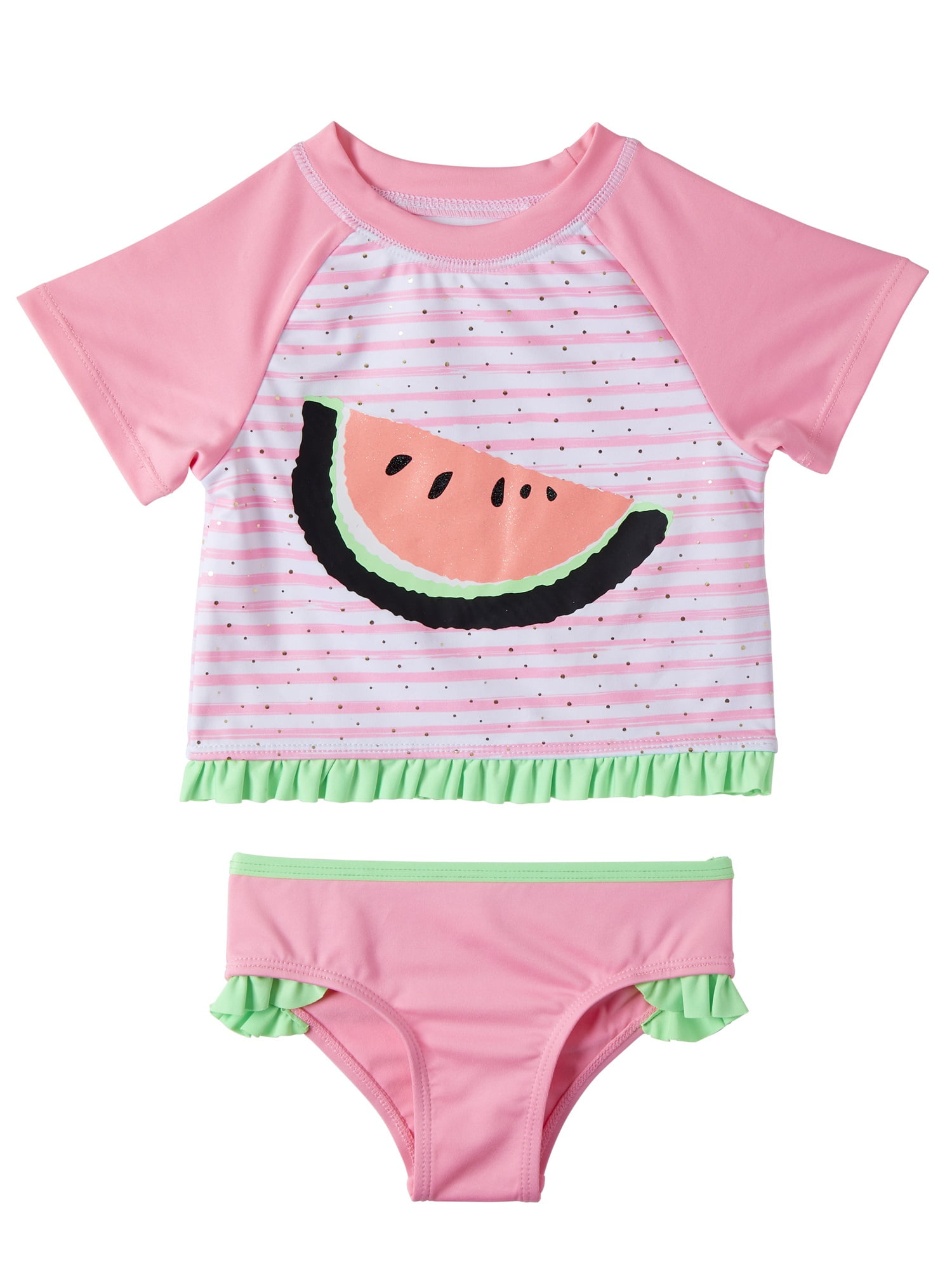 Wippette Baby Toddler Girl Watermelon Rash Guard TwoPiece Swimsuit
