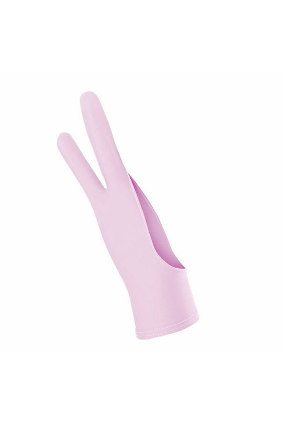 Artist Drawing Glove for Graphic Tablet Anti-Smudge and Smooth Control During Creative Work S Size Pink