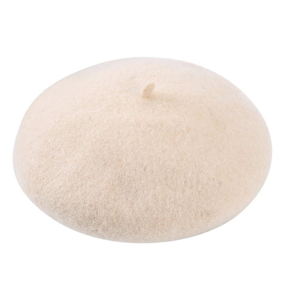 Wipya Classic Wool Blend Beret for Women Adjustable Inner Band Slouchy Winter Fall Hat Casual Outfit Chic Fashion Beige