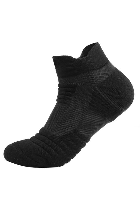 Cushioned Running Socks for Men Maximum Support Thick Athletic Socks Moisture Wicking Non Slip Sports Socks Black