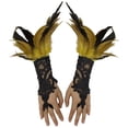 thumbnail image 1 of Wipya Elegant Fingerless Gloves Black Lace Evening Gown Accessory For Formal Parties Costume Events Chic Wrist Detail Yellow, 1 of 2
