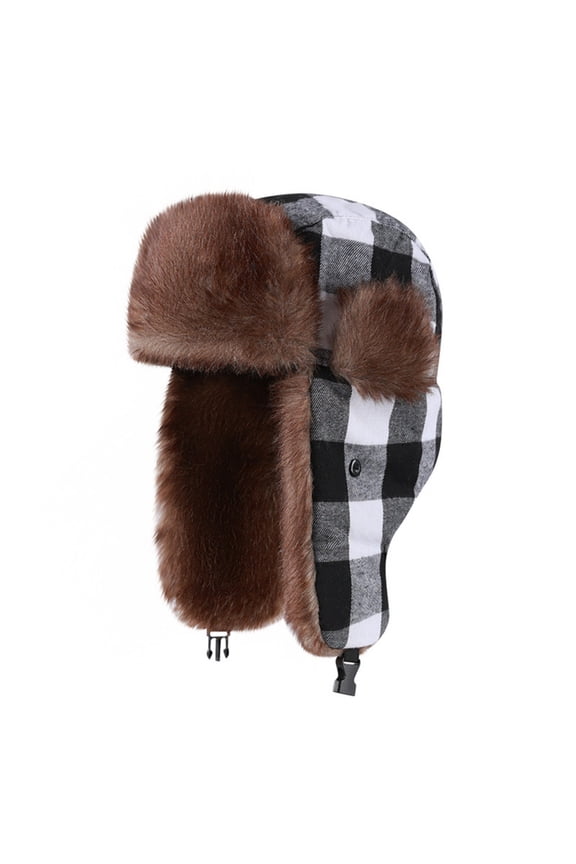 Extreme Cold Weather Hat With Thickened Ear Protection Thermal Cotton Insulated Trapper Style For Harsh Winter Conditions Black