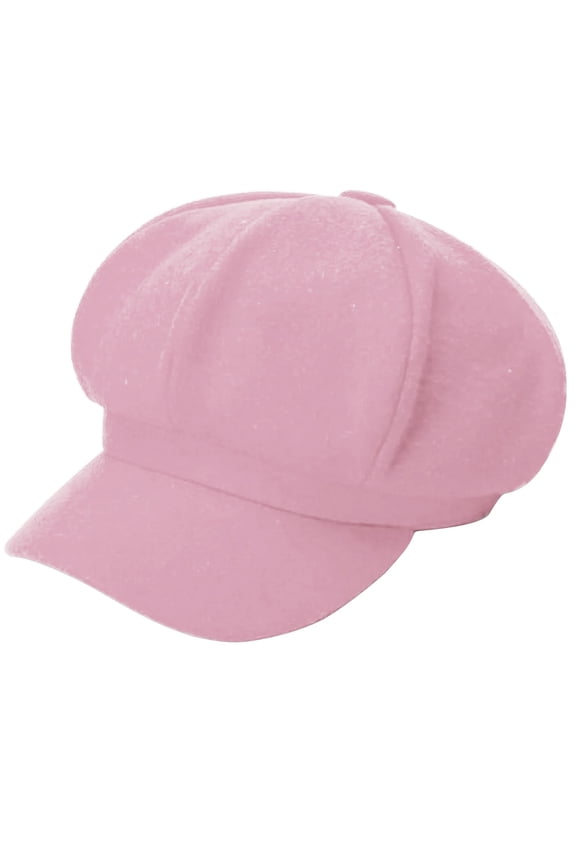 Fashion Newsboy Cap Beret Style for Women Everyday Wear Casual Visor Hat Adjustable Vintage Design M Size Pink
