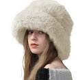 thumbnail image 1 of Wipya Faux Fur Ear Flap Hat For Women Warm Winter Beanie With Luxurious Soft Plush For Cold Weather Fashion And Everyday Style SizeBeige, 1 of 5