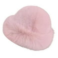thumbnail image 1 of Wipya Faux Fur Trapper Hat with Ear Flaps for Women Winter Plush Thick Warm Pilot Hat Vintage Style Cold Weather Pink, 1 of 8