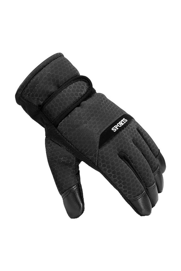 Insulated Ski Gloves for Men and Women Waterproof Winter Gloves for Snow Sports and Extreme Cold Black