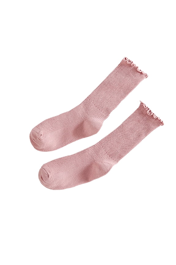 Japanese Style Stacked Socks for Women Soft Breathable Thin Socks for Daily Casual Wear Pink