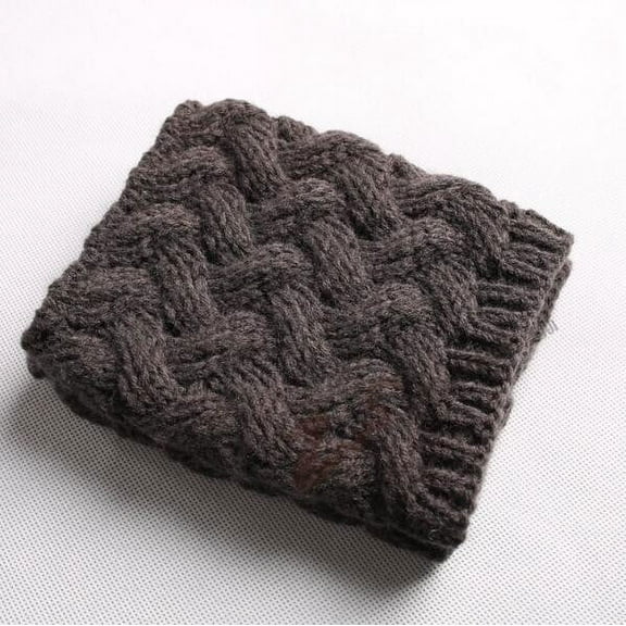 Wipya Knit Boot Toppers for Women Short Crochet Sock Covers Fashion Boot Cuffs with Textured Stitch Adjustable Warm Leg Warmers Dark Gray