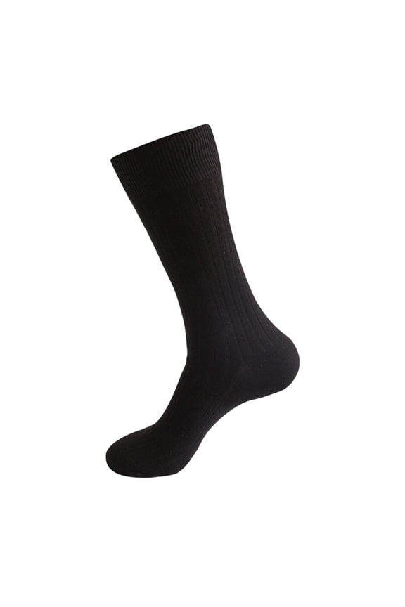 Mid Calf Dress Socks for Men Breathable Cotton Blend Formal Office Socks for Autumn Winter Season M Size
