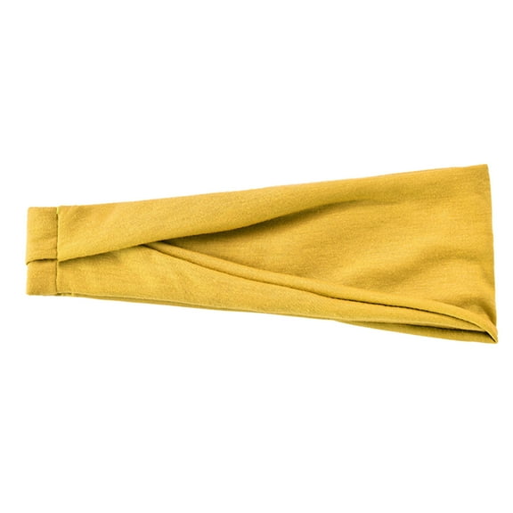 Wipya Performance Headbands Wide Sports Band for Women and Men Sweat Wicking and Non Slip for Gym Yoga and Running Yellow