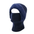 thumbnail image 1 of Wipya Thermal Lined Winter Hat And Scarf One Piece Thick Knitted Beanie Neck Gaiter For Men And Women Outdoor SizeNavy, 1 of 5