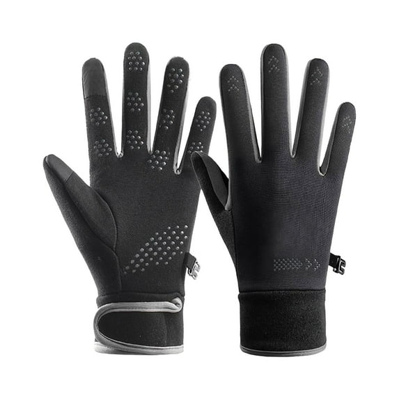Wipya Touchscreen Gloves for Men Non-Slip Windproof Thermal Riding Gloves Full Finger Workout Gloves for Cycling and Outdoor Sports Black