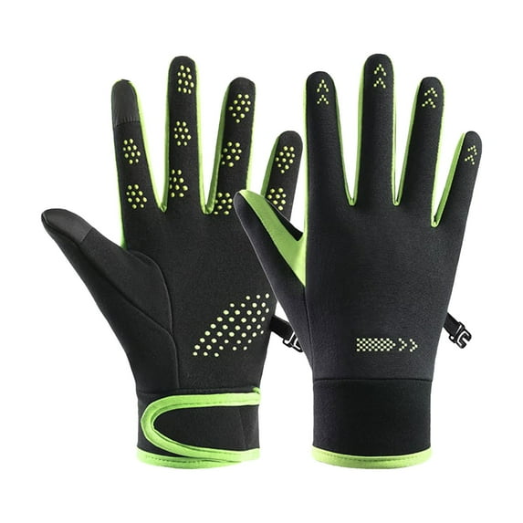 Wipya Touchscreen Gloves for Men Non-Slip Windproof Thermal Riding Gloves Full Finger Workout Gloves for Cycling and Outdoor Sports Green