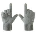 thumbnail image 1 of Wipya Touchscreen Winter Gloves for Women Thermal Insulation Windproof Knitted Gloves with Thick Lining for Driving Commuters Grey, 1 of 4