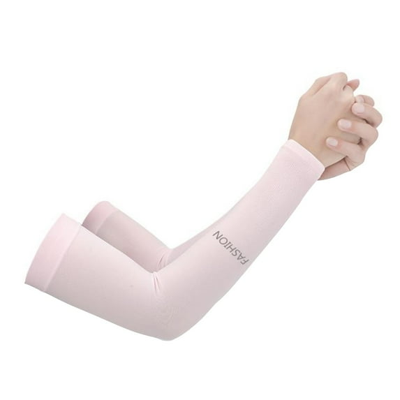 Wipya Unisex Arm Compression Sleeves Sun Protection for Outdoor Sports Basketball Cycling and Driving with Cooling Fabric Pink