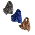 thumbnail image 1 of Wipya Versatile Soft Cotton Scarf with Fringed Edges for Women Linen Style Shawl for Travel and Everyday Wear 3 Packs, 1 of 4