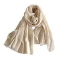 thumbnail image 1 of Wipya Versatile Soft Cotton Scarf with Fringed Edges for Women Linen Style Shawl for Travel and Everyday Wear Beige, 1 of 6