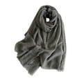 thumbnail image 1 of Wipya Versatile Soft Cotton Scarf with Fringed Edges for Women Linen Style Shawl for Travel and Everyday Wear Dark Gray, 1 of 6