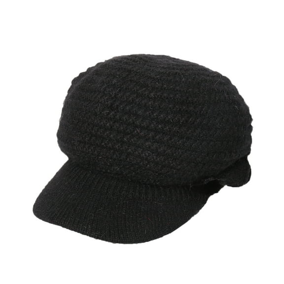 Wipya Womens Knit Beanie Hat for Winter Warm Lined Soft Stretchable Casual Slouchy Style Daily Outfit Black