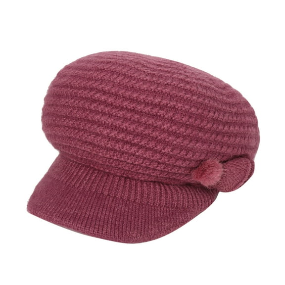 Wipya Womens Knit Beanie Hat for Winter Warm Lined Soft Stretchable Casual Slouchy Style Daily Outfit Hot Pink