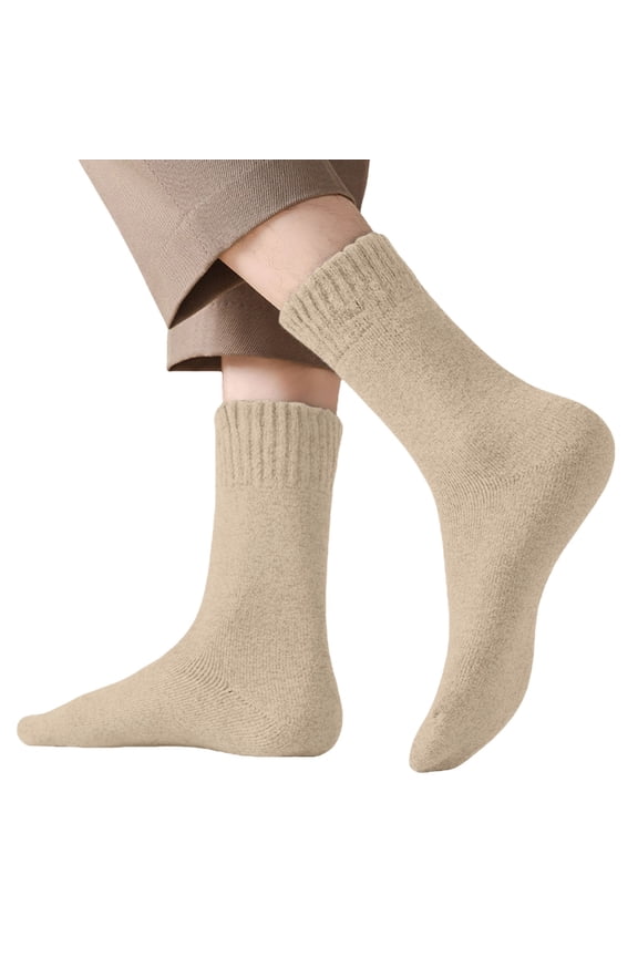 Wool Blend Cushioned Ankle Socks For Women Thermal Soft Breathable Everyday Comfort Low Cut Casual Socks SizeBeige