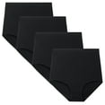 thumbnail image 1 of Wirarpa Women's Cotton Stretch Full Coverage Panties, Black 4-Pack, 1 of 6