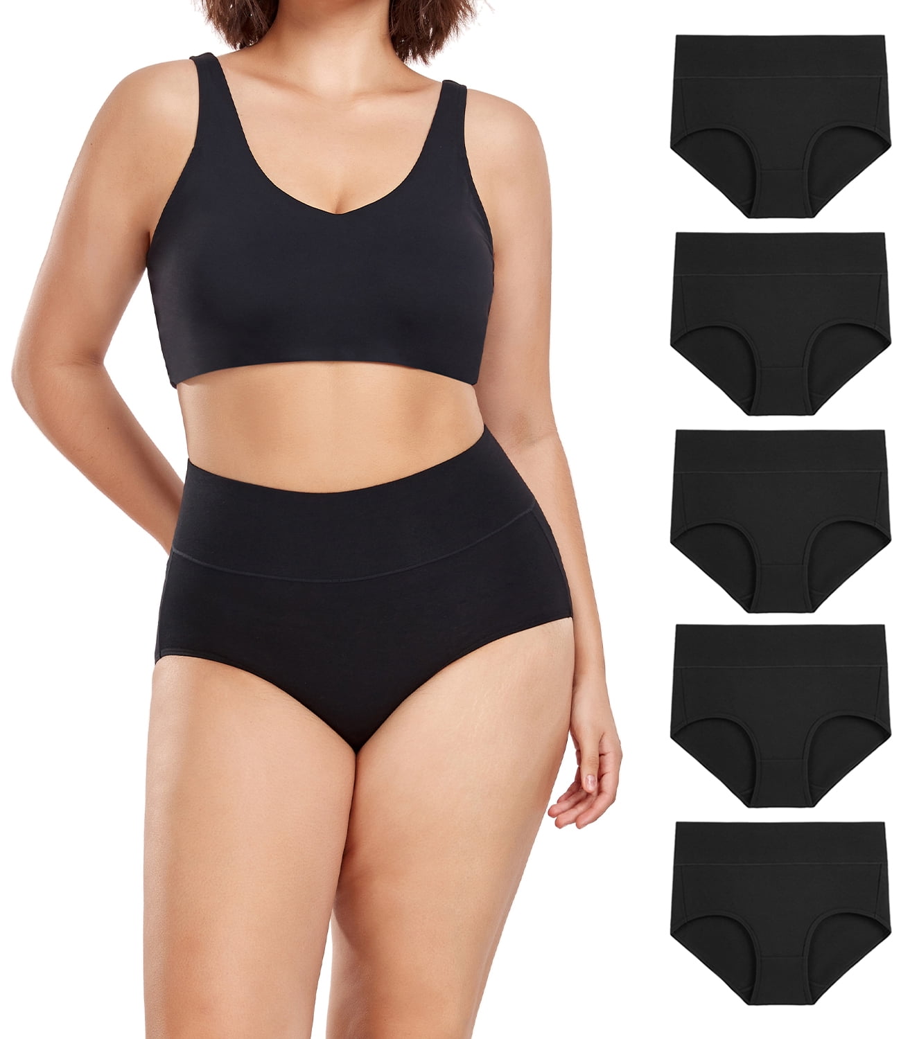 Wirarpa Women's High Waisted Cotton Panties Full Coverage Post Partum