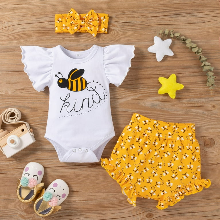 Bee print baby best sale clothes