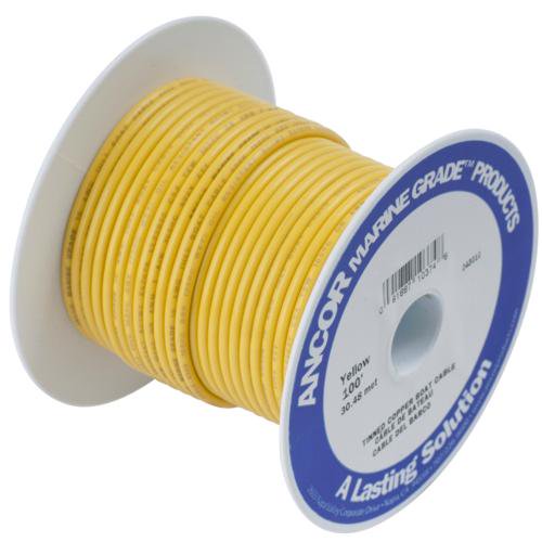 Ancor 107010 RV/ Boat Marine Grade Primary Electrical Wire #12 Gauge Yellow 100'