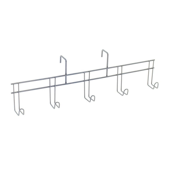 Wire 5-Hook Bridle Rack, Silver