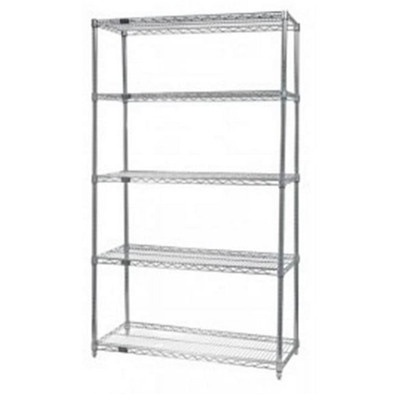 Wire 5 Shelf Starter Kit Stainless - 74 in.