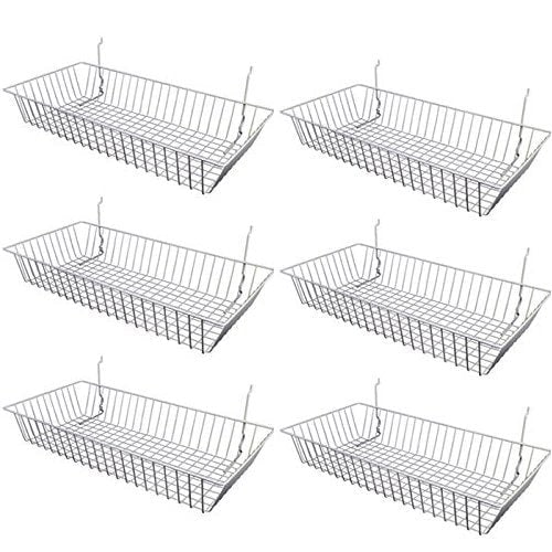 Wire Baskets for Grid Wall and Slat Wall Wire Basket 24" L x 12" D x