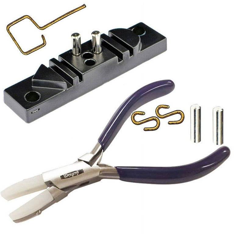 Wire Bending Jig Tool Wire Bender & Flat Nose Pliers Nylon Jaws Wrapping Kit, Size: 1 x 1