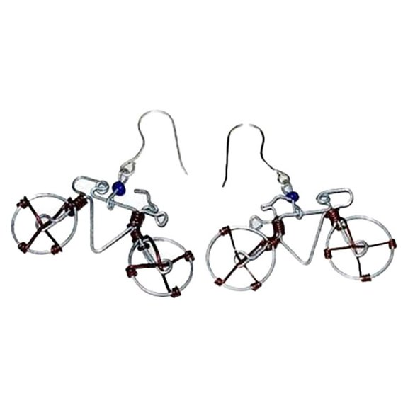 Wire Bicycle Earrings Creative Alternatives