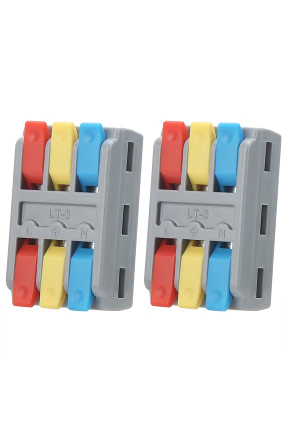 Wire Block Clamp Terminal, 3-Position Push-Type Quick Terminal Block Connector LT-3 250V For Circuit Work For Electrician For Industry