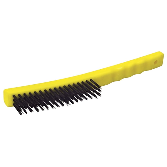 Wire Brush 3"x17" with Plastic Handle, Yellow Surtek