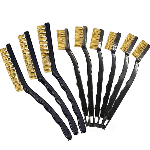 Wire Brush Brass Brush for Rust Removal Small Wire Brush Cleaning Welding Slag (Brass)