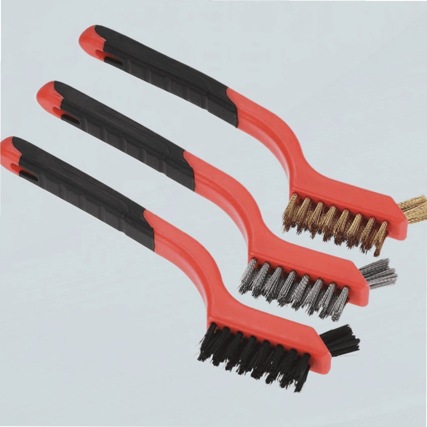 Brosse Métal Grattoir – Manche Plastique, Poils Acier Inox – 1 Pièce – Neuf Sous Blister