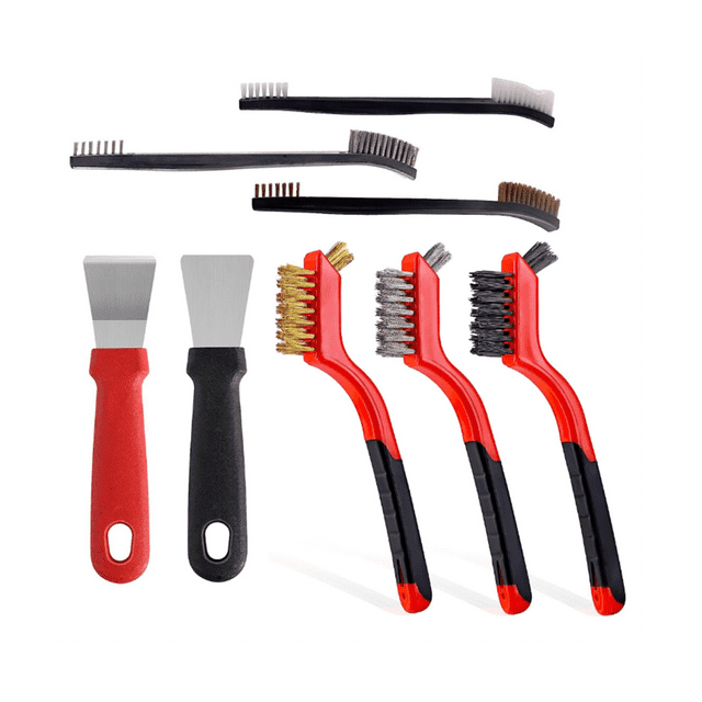 Wire Brush Set for Cleaning with Paint Scraper for Rust,Dirt